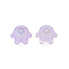 6-Petal Imitation Jelly Acrylic Bead Caps JACR-T002-02B-3