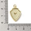 Brass Micro Pave Cubic Zirconia Pendants KK-Q808-39G-3