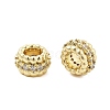 Brass Micro Pave Cubic Zirconia Europe Beads KK-Q006-47G-2