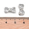 Brass with Clear Cubic Zirconia Bead KK-B102-38P-3