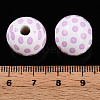 Easter Theme Printed Wood Beads WOOD-T032-22J-4