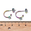 304 Stainless Steel Stud Earring Findings STAS-Z028-B02-M-02-3