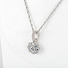 4Pcs 4 Styles Brass Micro Pave Clear Cubic Zirconia Fold Over Clasps KK-DR0001-12-5
