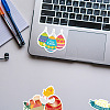 100Pcs 100 Styles Easter Theme Cartoon Paper Sticker Label Set STIC-P004-13-5