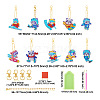 2 Sets 2 Style DIY Diamond Painting Sporting Panda Keychain Kits DIY-TA0003-80-3