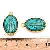 Brass Enamel Pendants KK-S345-180B-3