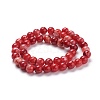 Dyed Natural Crackle Agate Bead Strands X-G-K414-8mm-04-2