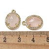 Natural Rose Quartz Faceted Oval Pendants G-I375-02G-10-3