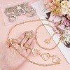 GOMAKERER 2Pcs 2 Colors Moon & Sun Alloy Link Chain Belts AJEW-GO0001-78A-3