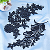 Gorgecraft 4 Pairs 2 Style Polyester Embroidery Flower Lace Appliques DIY-GF0009-08-4