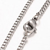 Tarnish Resistant 316 Surgical Stainless Steel Venetian Chains Necklaces NJEW-JN01293-02-2