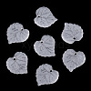 Transparent Frosted Acrylic Leaf Charms FACR-ZX003-01F-1