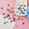 Mixed Color Zinc Alloy Grade A Rhinestone Letter Slide Charms ALRI-TA0001-12-11