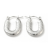 Non-Tarnish 304 Stainless Steel Rectangle Chunky Hoop Earrings for Women EJEW-G293-05P-1