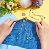 Glass & Acrylic Beaded Knitting Row Counter Chains HJEW-AB00547-3