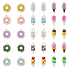 SUPERFINDINGS 60Pcs 15 Style Summer Theme Alloy Enamel Pendants ENAM-FH0001-51-1