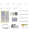 EVA Plastic Ring Size Adjustment Stickers Set FIND-PW0021-15A-1