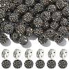 100Pcs Pave Disco Ball Beads RB-YW0001-30K-1