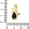 Rack Plating Brass Micro Pave Cubic Zirconia Pendants KK-P241-18G-01-3