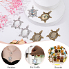   20Pcs 2 Colors Turtle Alloy Pendant Cabochons Settings DIY-PH0003-26-WH-4