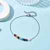 Chakra Theme Natural & Synthetic Mixed Gemstone & Pearl Beaded Bracelets BJEW-JB09946-02-2