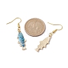 Light Gold Alloy Enamel Dangle Earrings EJEW-JE05607-02-3