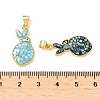 Brass Enamel Pendants KK-H534-06G-3