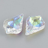 Plated Faceted Leaf Glass Beads LS-EGLA-S100-02-3