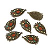 Tibetan Style Alloy Enamel Chandelier Components Links ENAM-WH0054-51-1