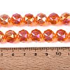 Electroplate Transparent Glass Beads Strands EGLA-ZX001-01A-04-4