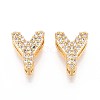 Brass Micro Pave Clear Cubic Zirconia Beads KK-T071-17G-Y-1