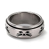 Non-Tarnish 203 Stainless Steel Rotating Spinner Fidget Band Rings for Anxiety Stress Relief RJEW-G118-05P-1