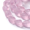 Transparent Frosted Glass Beads Strands X-FGLA-S001-02G-3