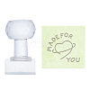 Clear Acrylic Soap Stamps DIY-WH0438-020-1