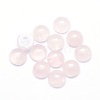 Natural Rose Quartz Cabochons X-G-P393-R20-6mm-1