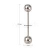 304 Stainless Steel Straight Barbell Cartilage Earrings STAS-R115-29C-P-2