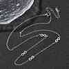 304 Stainless Steel Link Chain Necklaces for Women Men NJEW-K292-01H-P-1
