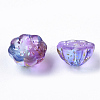 Two Tone Transparent Spray Painted Glass Beads X-GLAA-N035-06A-G01-3