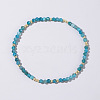 Natural Apatite Round Beads Stretch Bead Bracelets for Women CQ7665-6-1