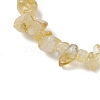 Natural Citrine Chips Stretch Bracelets for Women Men BJEW-JB11341-01-4