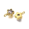 304 Stainless Steel Micro Pave Cubic Zirconia Charms STAS-U027-02G-03-2