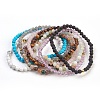 Natural/Synthetic Gemstone Stretch Bracelets Sets BJEW-JB03797-8