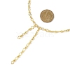 Brass Oval Link Lariat Necklaces for Women NJEW-JN05637-3