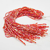 Electroplate Glass Beads Strands EGLA-D018-8x8mm-27-2