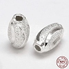 Fancy Cut Textured 925 Sterling Silver Oval Beads STER-F012-20A-2