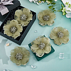 6Pcs Flower Cloth Brooches for Backpack Clothes Wedding Party JEWB-FH0002-38B-4
