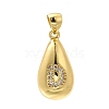 Rack Plating Brass Micro Pave Cubic Zirconia Pendants KK-L226-102G-D-1