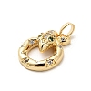 Brass Micro Pave Cubic Zirconia Pendants KK-C108-01B-G-2