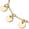 304 Stainless Steel Disc Charm Bracelets BJEW-JB10560-3