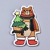 Bear with Christmas Tree Appliques DIY-S041-062-1
